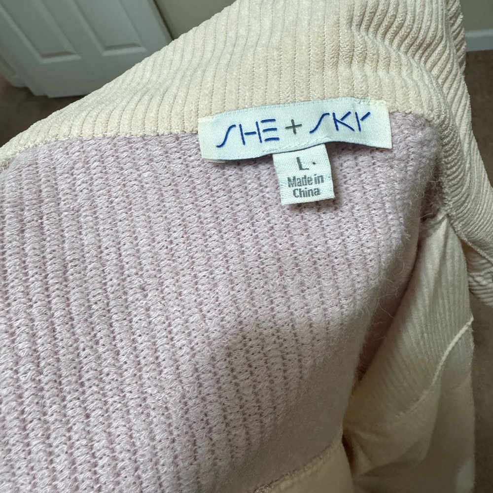 She + Sky Two-Tone Lilac&Soft Pink Shacket - Picture 5 of 6